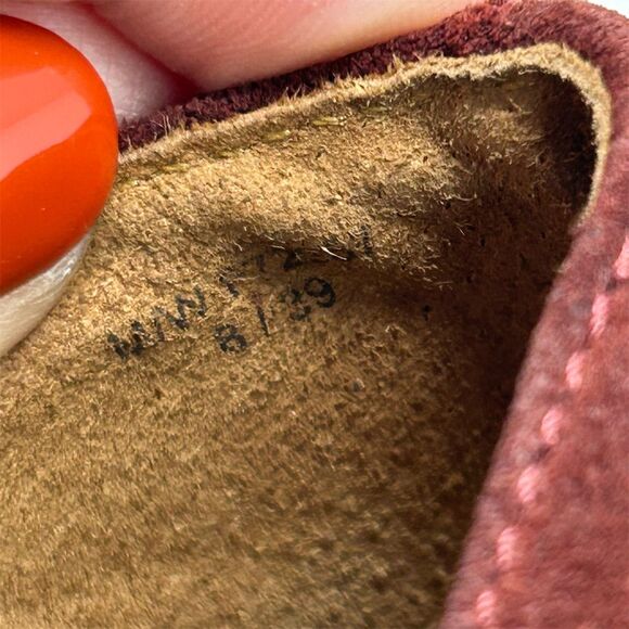 Born Women's Suede Loafers Size 8 Brick Red Slip-On Casual Shoes Comfort - Picture 14 of 15